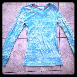 Aqua tie dye long sleeve